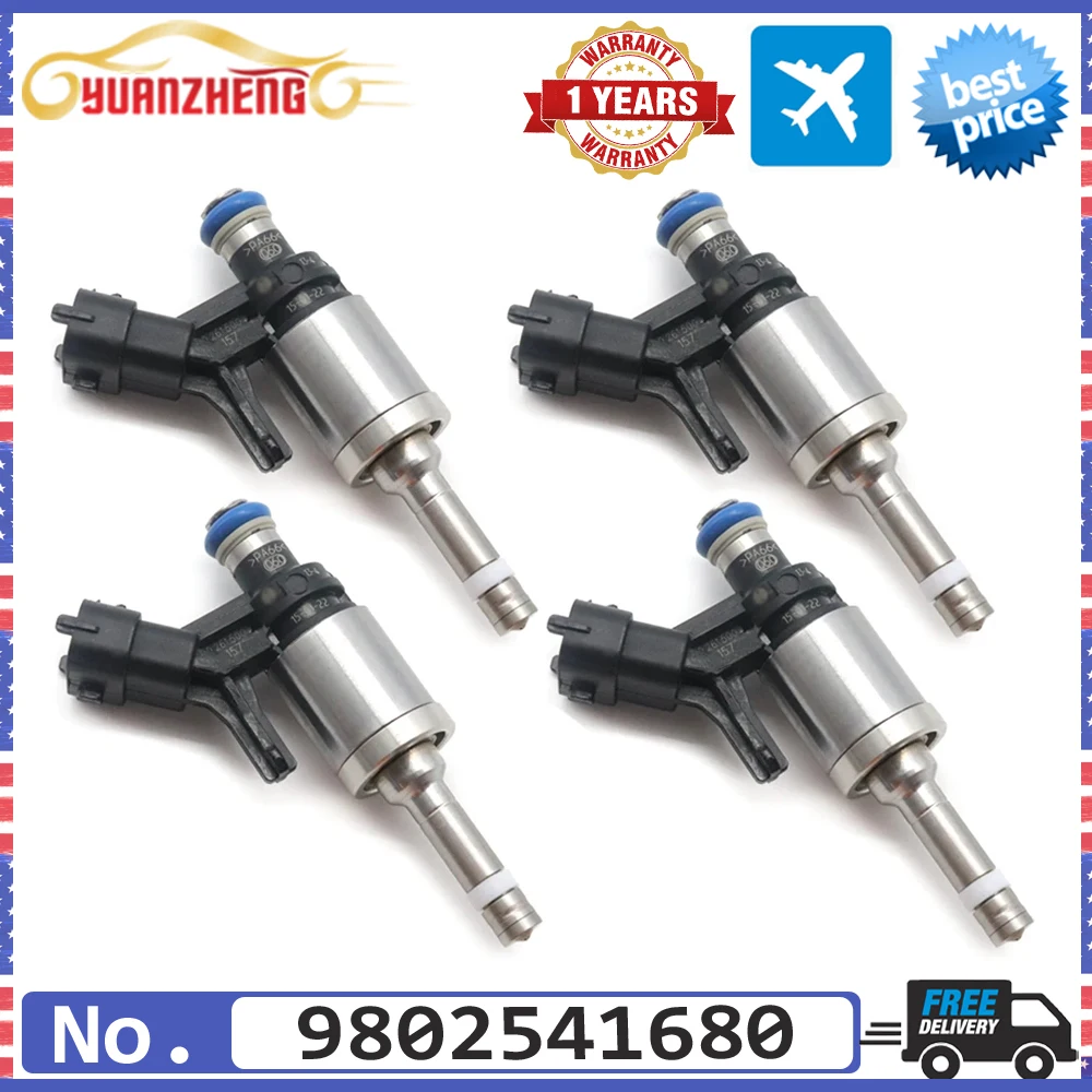 

4pcs Fuel Injector Nozzle 9802541680 Fit For Peugeot 308 408 508 Citroen C4 1.6 THP 16v Gs Engine Valve Nozzle Injection