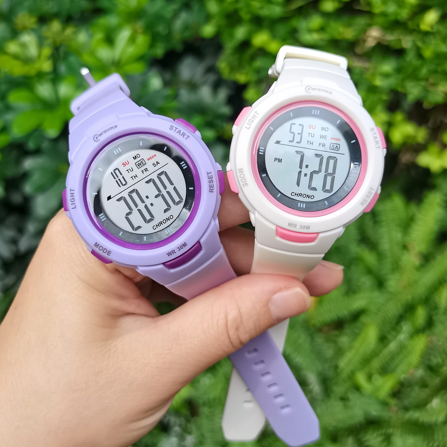 OHSEN Kids Sport Watches 50M Waterproof Purple Silicone Electronic Wristwatch Digital Children Watch For Boys Girls Gift 2