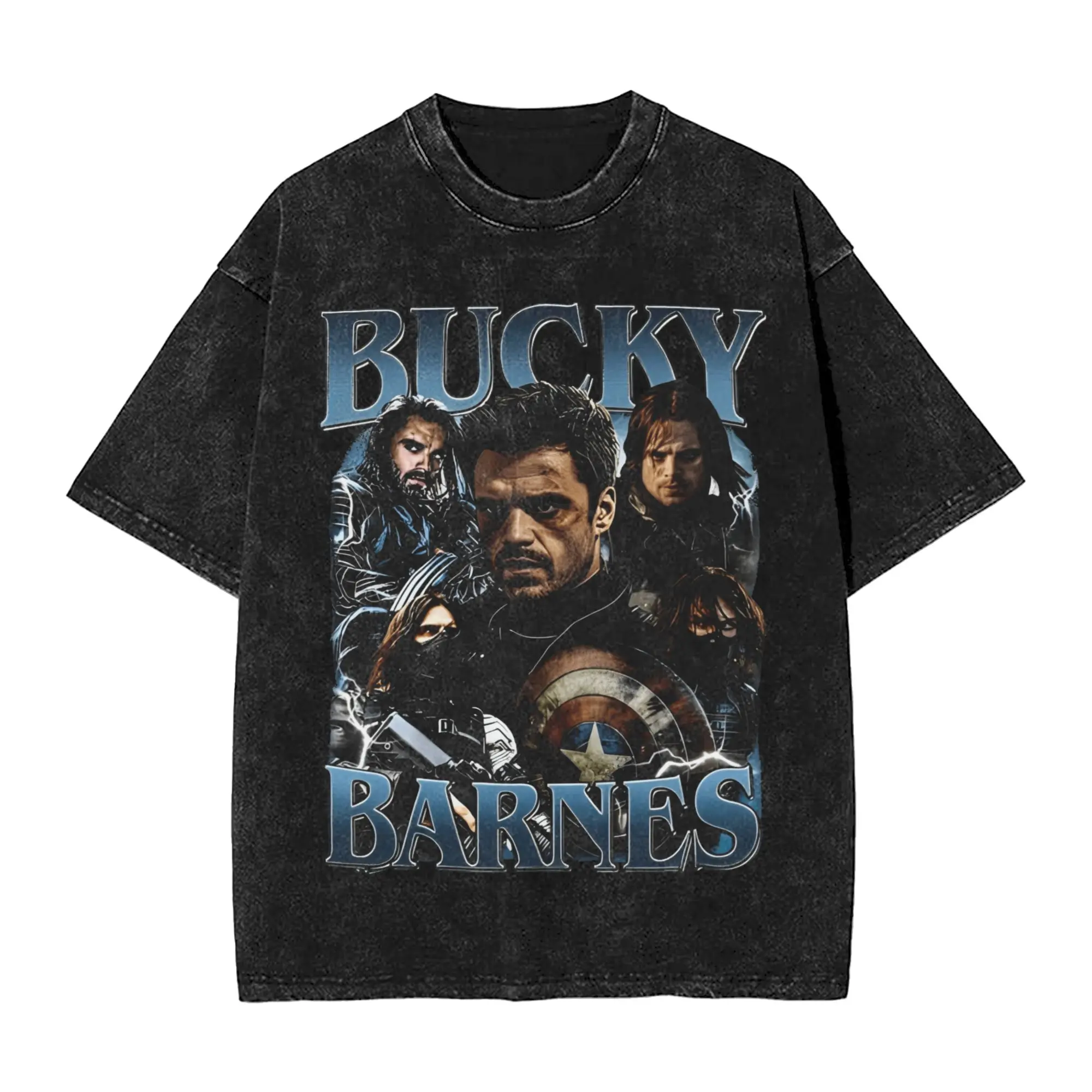 Männer Bucky Barnes T Shirts Filme 90er Jahre Tees Sommer Y2K Basic Kurzarm T-Shirt Rundhals Trend Casual T-shirt heißer Verkauf