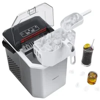 Compact Ice Maker Machine 26.5 lbs Daily 9 Bullet Ice Cubes 6 Mins Self-Cleaning 1