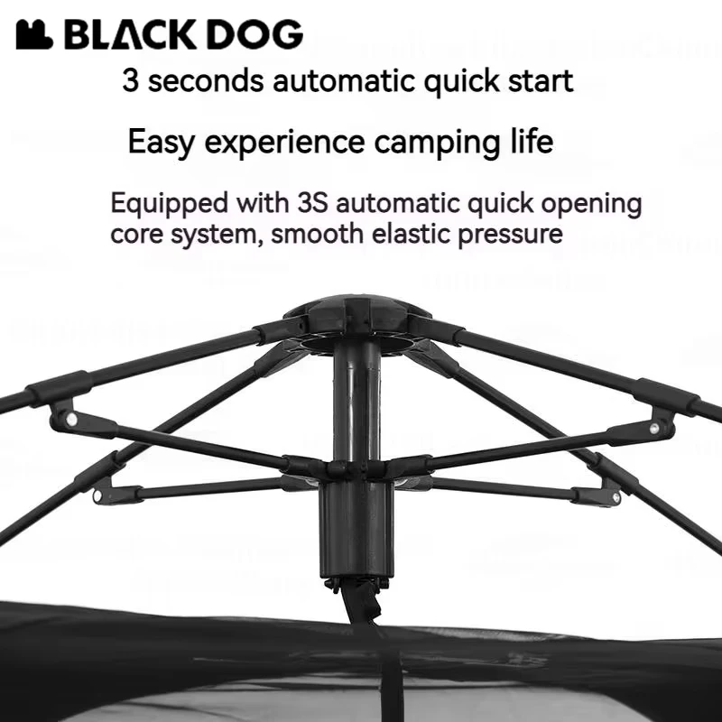 BLACKDOG Tent Outdoor Automatic Portable Quick-Open Room-Style Vinyl Sunscreen Camping Thickened Rain Equipment