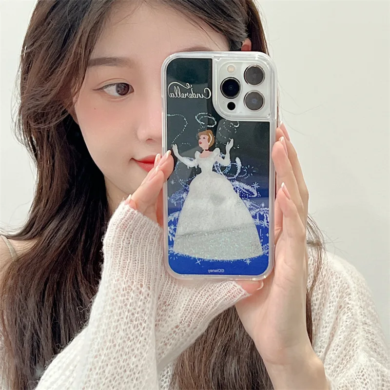 

Cartoon quicksand Cinderella Princess iPhone15PRO phone case applies to 11/12 Apple 13/14PROMAX.