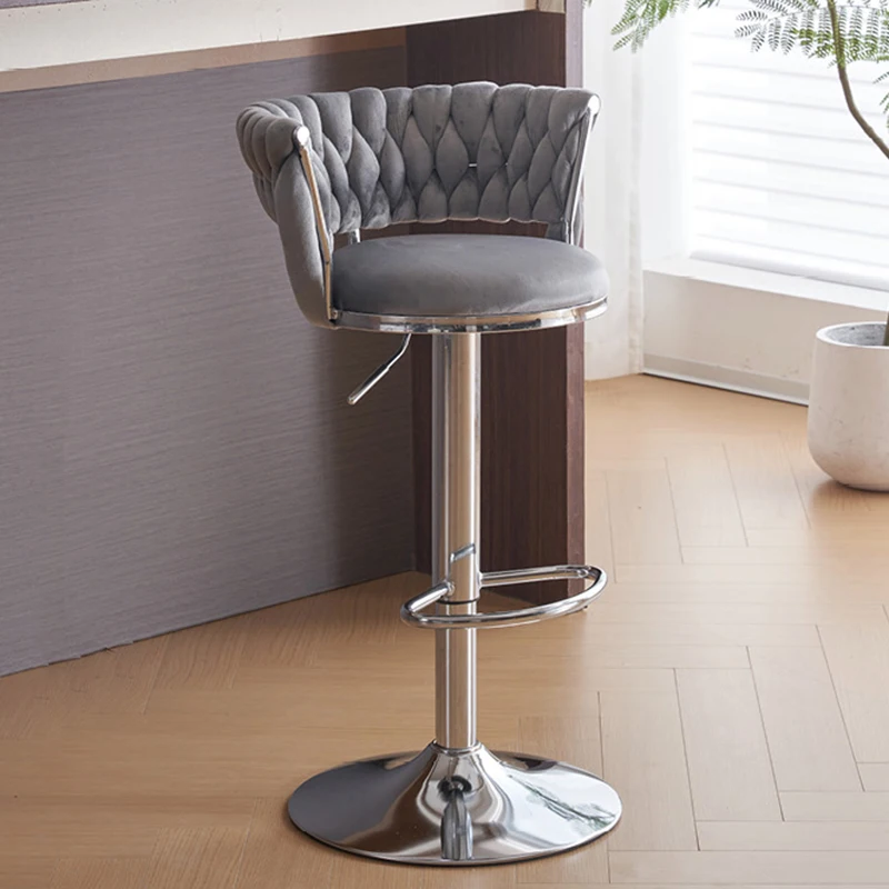 Home Cashier Bar Stool Gold Leg Square Counter Beauty Bar Stool Contemporary Counter Chaise Salle A Manger Cafe Furniture