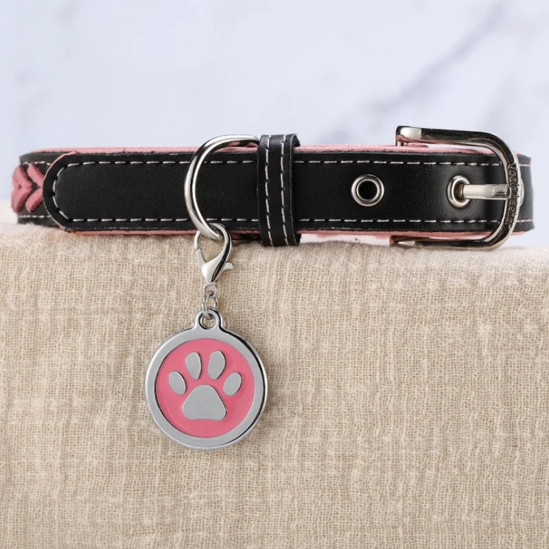 Pet ID Tags Dog ID Tag Personalized Gorgeous Small Medium Footprint Custom Name Tag Plate Collar Accessories