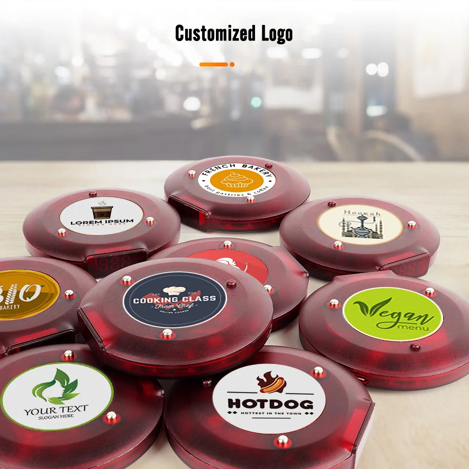 Retekess 10 Pcs Coaster Buzzer Beeper Receivers For T119 Restaurant Pager Wireless Calling System For Coffee Shop Bar Hotel
