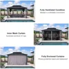 10' X 14' Gazebo Outdoor Gazebo with Dual-Layer Galvanized Steel Double Roof for Patio Lawn Garden Aluminum Gazebos 5