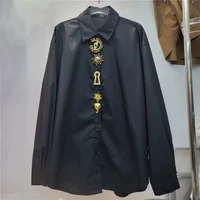 Chemisiers à manches longues en coton de luxe haut de gamme pour femmes, printemps, automne, été 2026, hauts décontractés chics, vêtements pour femmes, blusa 3
