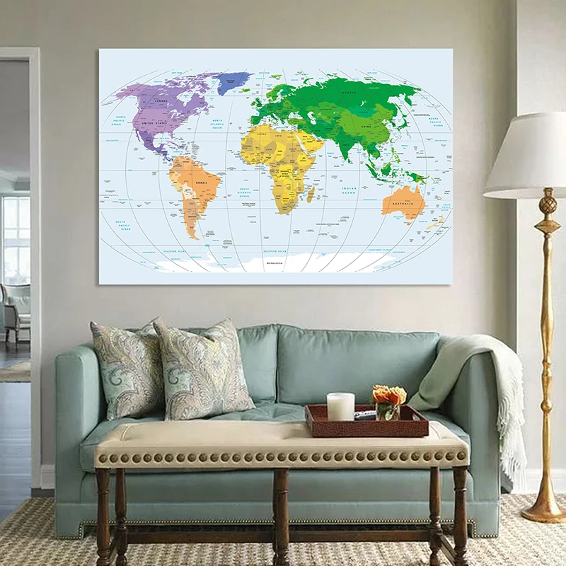 Рисунок 4 - 150x225 см Нетканая карта мира