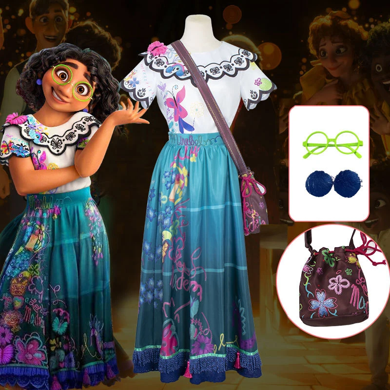 Mirabel Madrigal Costume Cosplay Encanto Children'S Cos Anime Jk Dress For Children