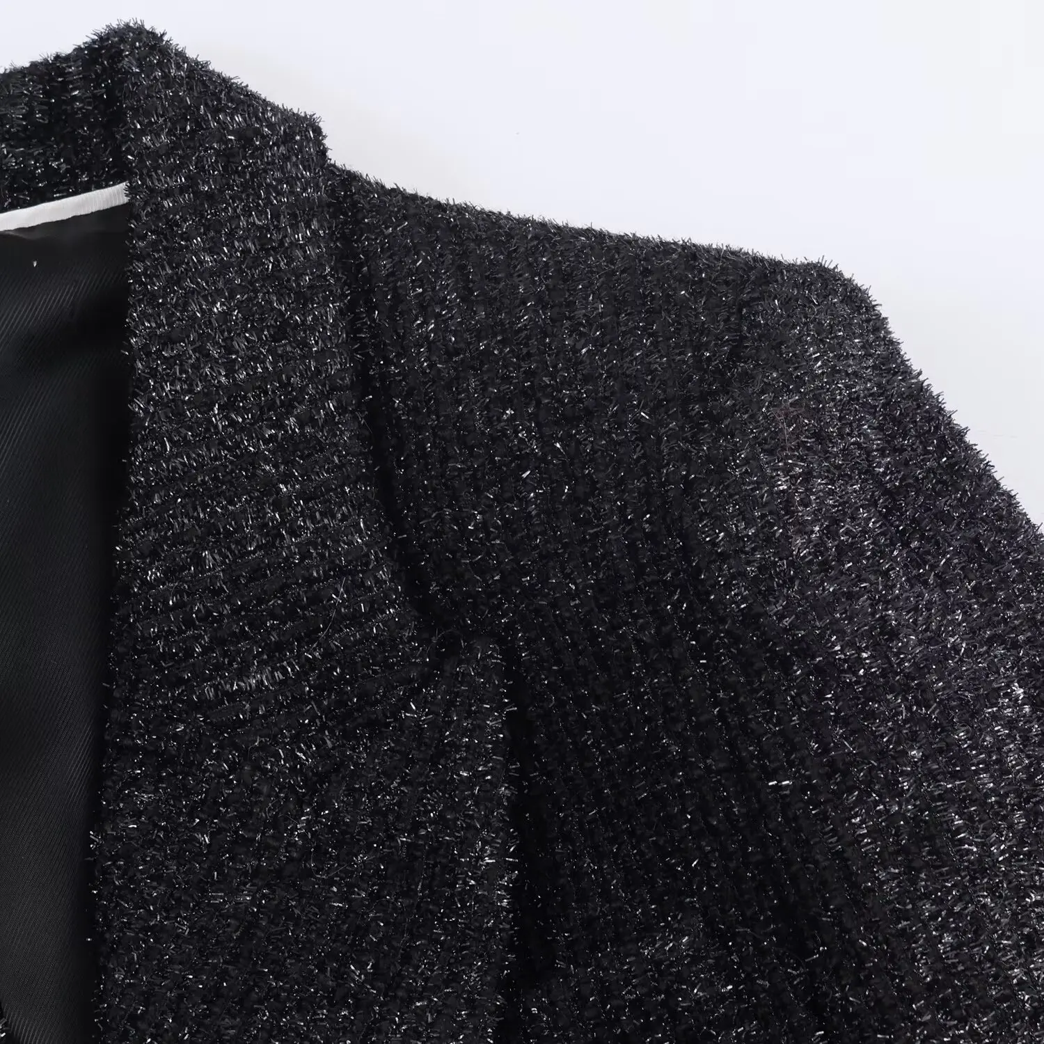 Women's Blazers Coat Spring Autumn Female Long-Sleeve Blazers With Metallic Thread Lady Double-Breasted Elegant Casual Ol Jacket