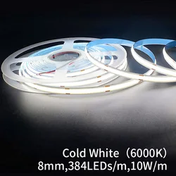 5m High Brightness Dotless LED Tape Light with Adjustable Color Temperatures (DC24V)