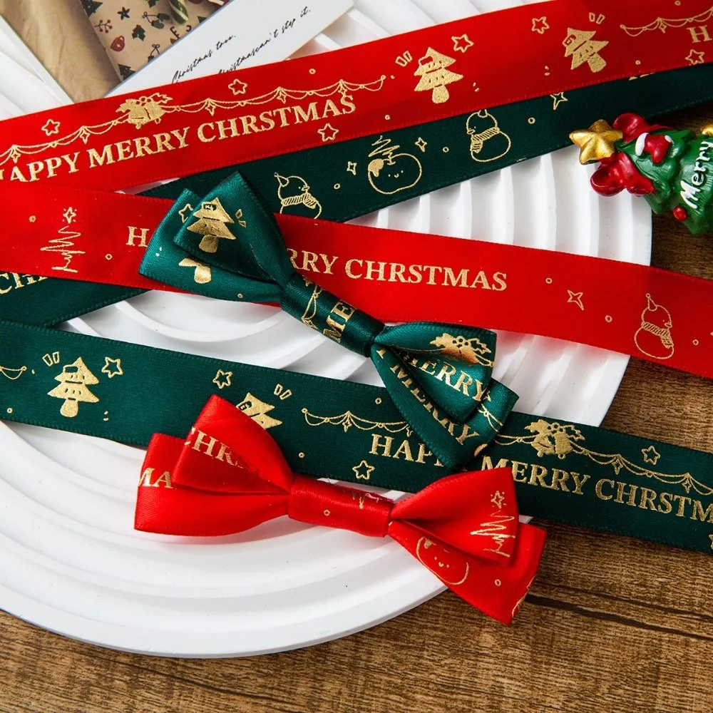 Polyester Christmas Decor Ribbon for Gift Packing