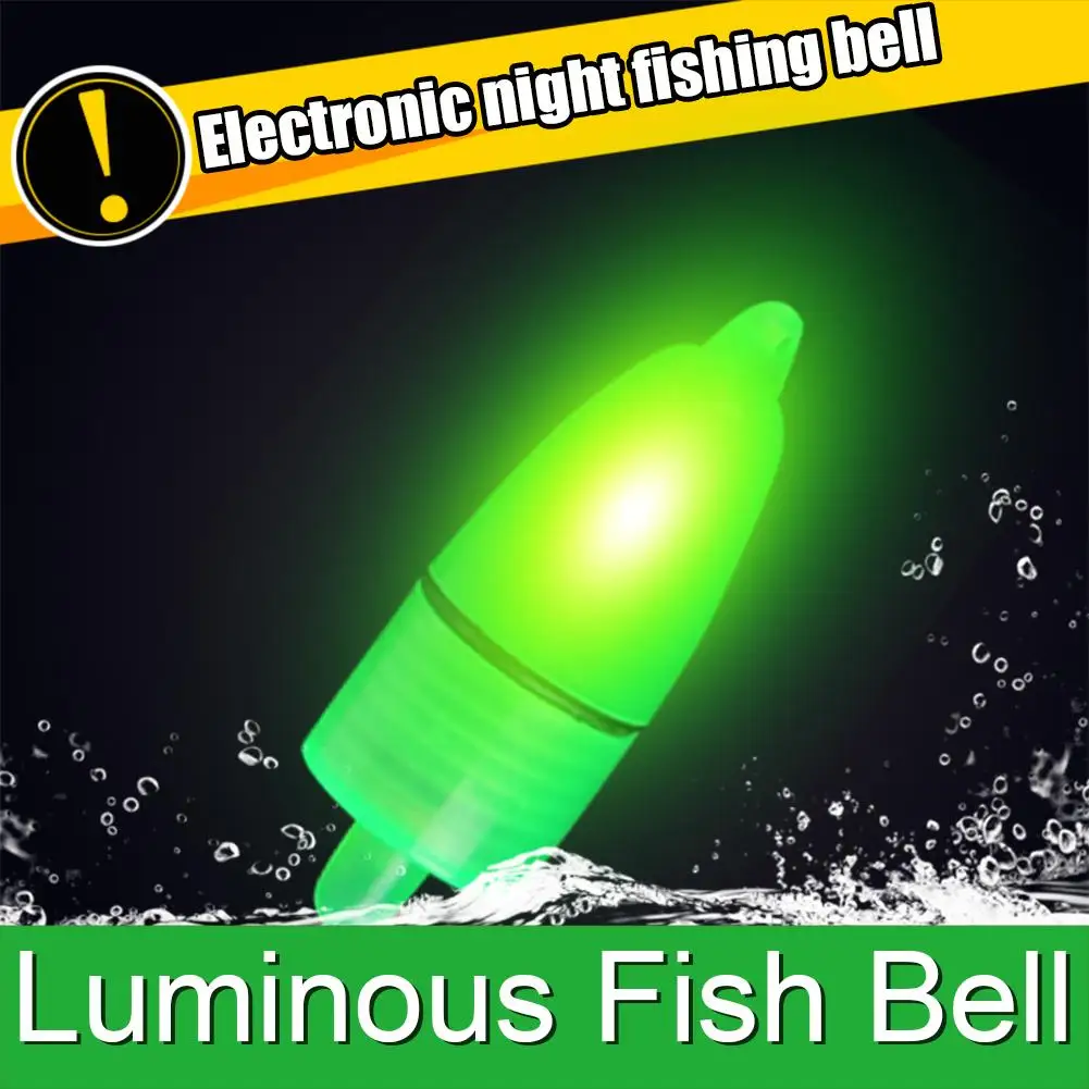 5Pcs Fishing Pole Alarm Bell LED Fishing Night Light Luminous Fishing Light Fishing Accessories for Night Fishing