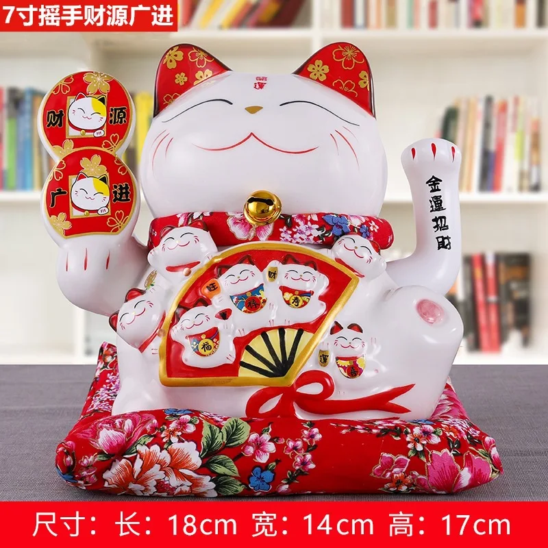 Maneki Neko Chats Chinois en céramique Chats porte-bonheur Feng Shui,  décoration de la maison, ouverture du magasin Feng Shui, chat porte-bonheur  Feng