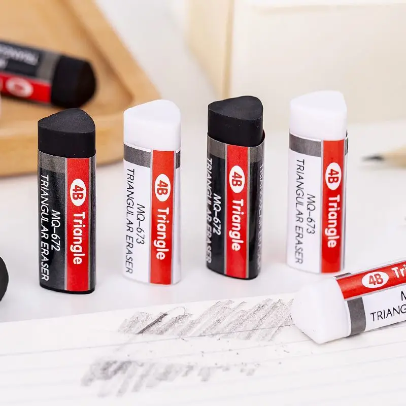 2-8-32 Uds. Lytwtw's papelería 4B triángulo novedad borradores de goma Kawaii escuela suministros de oficina borrador creativo - Imagen 4