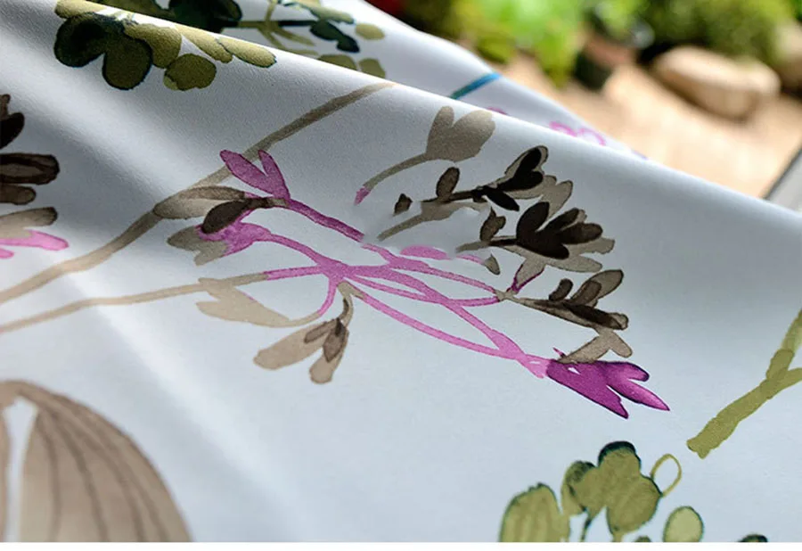 Description Picture 5 of itemPurple Bellflower Flower Window Treatments Bedroom Drapes High Precision Incomplete Blackout Printing Curtains For Living Room