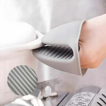 2pcs New Oven Mitts Silicone Heat Resistant Pinch Mitts Anti Scalding Non Slip Gloves Clips Pot Holder Cooking Baking Oven Mitts