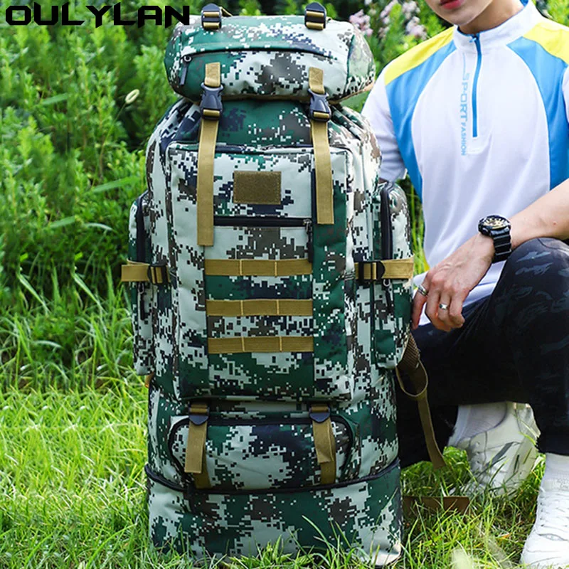 

80L Travel Camping Backpack Rucksack Hiking Army Climbing Bag Trekking Mountaineering Mochila Large Capacity Blaso Sport Bag