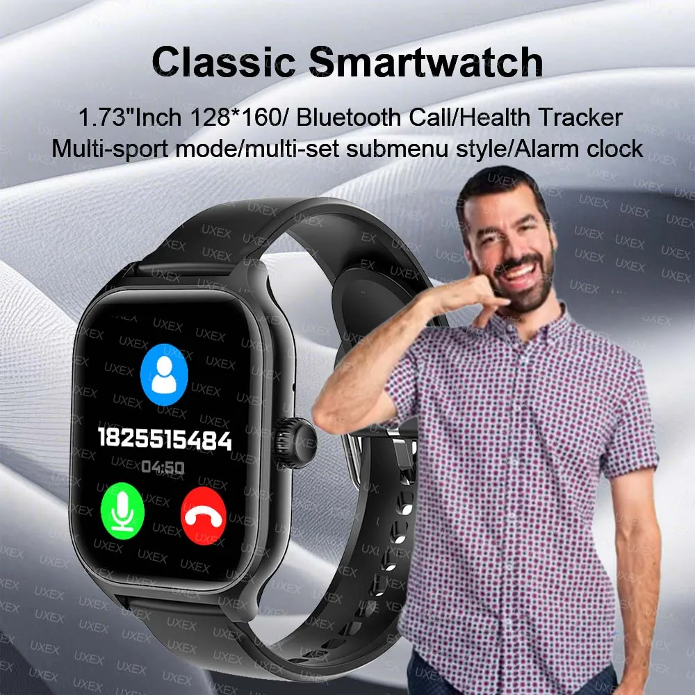 2025 ساعة ذكية للرجال والنساء 1.73 بوصة ساعة رياضي...