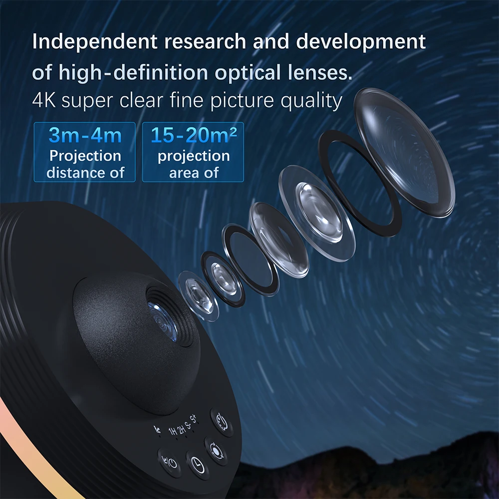 1 pc 13 in 1 Star Projector Night Light Galaxy Projector Bedroom Planetarium Projector  with Timer and Rotation Function 4
