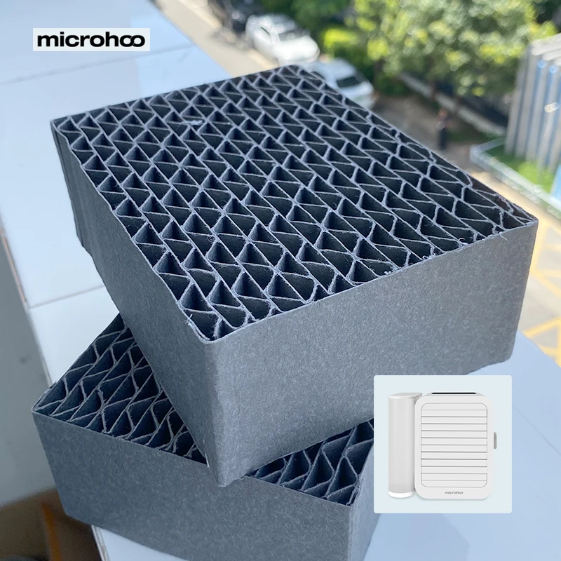 오리지널 Microhoo 용량 미니 USB 휴대용 에어컨 필터, 냉수 탱크 터치 스크린 에어컨 필터