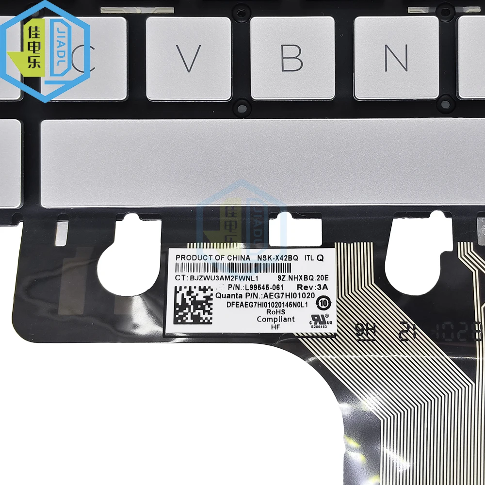 Teclado Italiano Retroiluminado Italiano Teclados Italianos Notebook pc hp Pavilion 15s-er 15-er 15-eg 15-ef 17-cn 17-cp 17z-cp L99545061 - Imagem 4