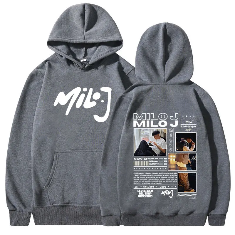 Rapper Milo J 111 Album Merch Hoodies Men Women Clothing Vintage Hip Hop Hooded Sweatshirt Casual Oversized Pullovers Fans Gift 6