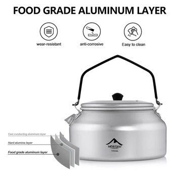 Widesea 1L Portable Outdoor Camping Kettle 1