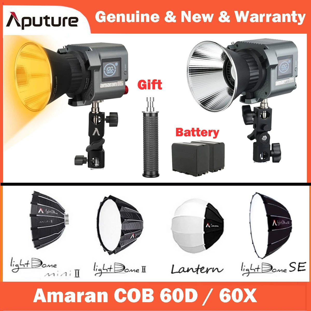 Aputure Amaran 60x 60d Studio Led Video Light Bicolor 2700k6500k 80w
