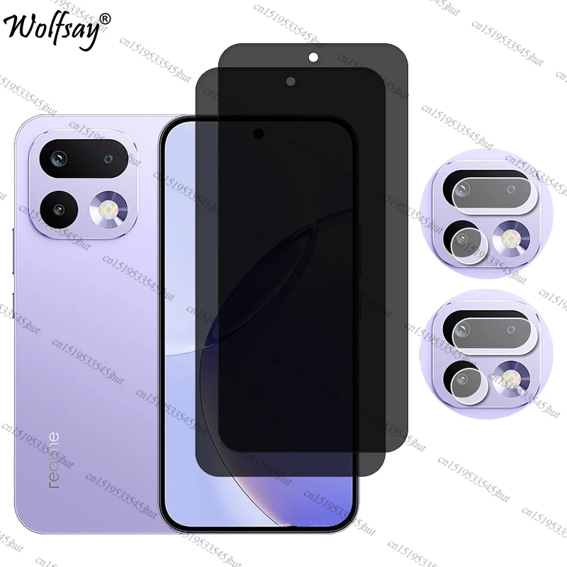 Anti-Spy Tempered Glass Privacy Screen Protector with Camera Protection, 6.78-inch