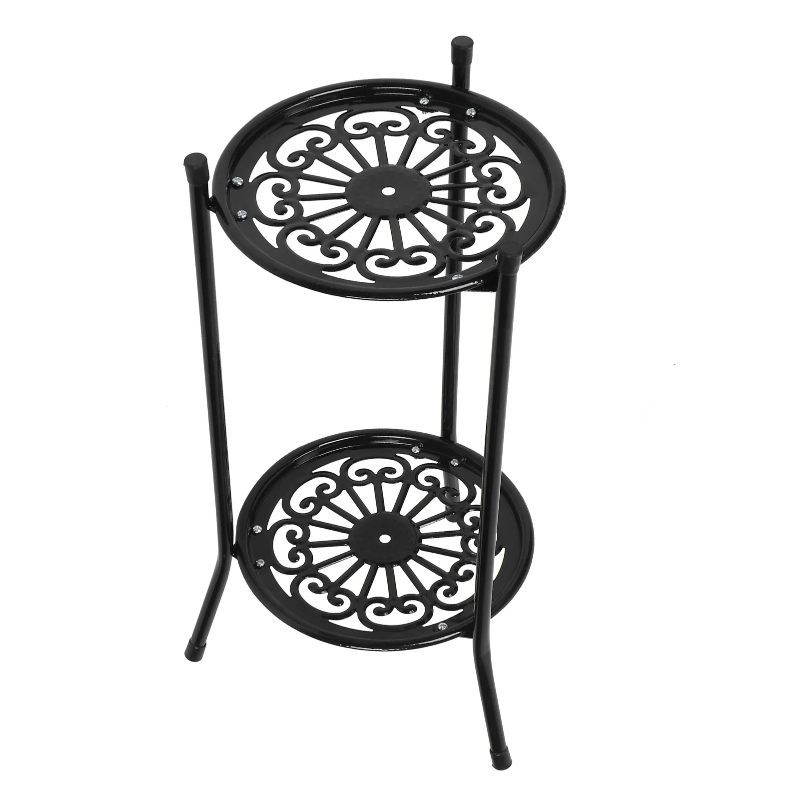 2‑Tier Metal Plant Stand Flower Pot Holder Display Shelf Rack Home Decoration Garden Accessories