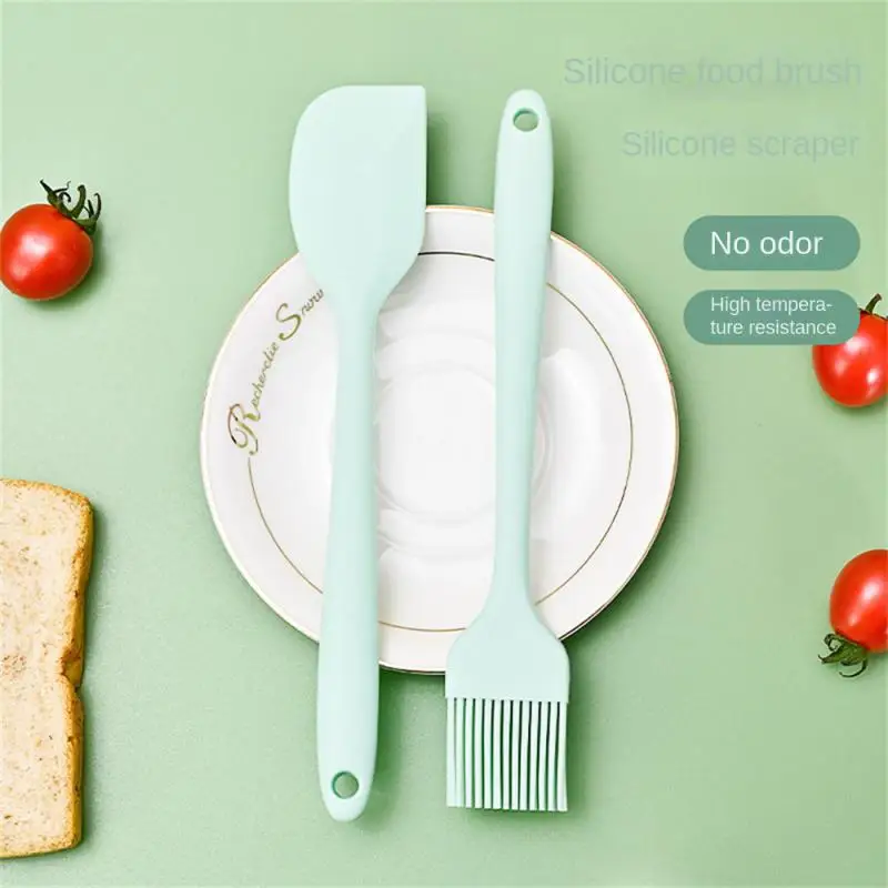 

2pcs Food Safety Grade Baking Tools Cake Cream Silicone Spatula Chocolate Spatula Heat Resistant Kitchen Baking Accessories