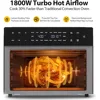 32QT Extra Large Air Fryer, 19-In-1 Air Fryer Toaster Oven Combo with Rotisserie and Dehydrator, 6 Accessories, 1800w, Black 5