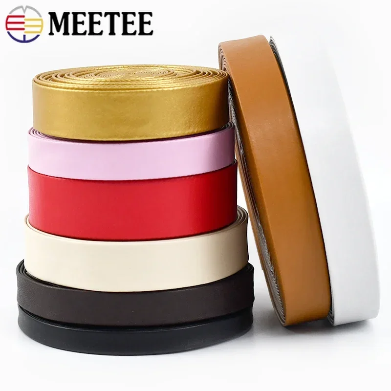 Webbing Craft Supplies 5M 5-30mm Leather Tape PU Ribbon Strap To The Meter for Bag Handmade Bracelets Jewelry Decoration Webbing Trimming Accessories