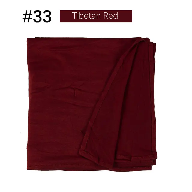 Muslim Women Premium Instant Cotton Jersey Hijab Scarf Jersey Hijabs Scarves With Hoop Pinless HeadScarves 53 colors 33