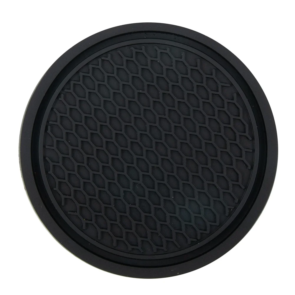 

Universal Car Coasters 4pcs Anti-Slip Black Car Accessories Fit For: Car/Home Insert Coaster Replacement Silicone