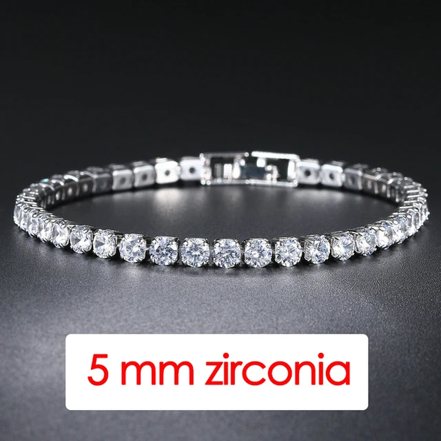 Bracelet de Tennis en cristal de luxe pour hommes, Hip Hop, tendance, Punk, zircone, chaîne de Couple sur la main, bijoux Streetwear