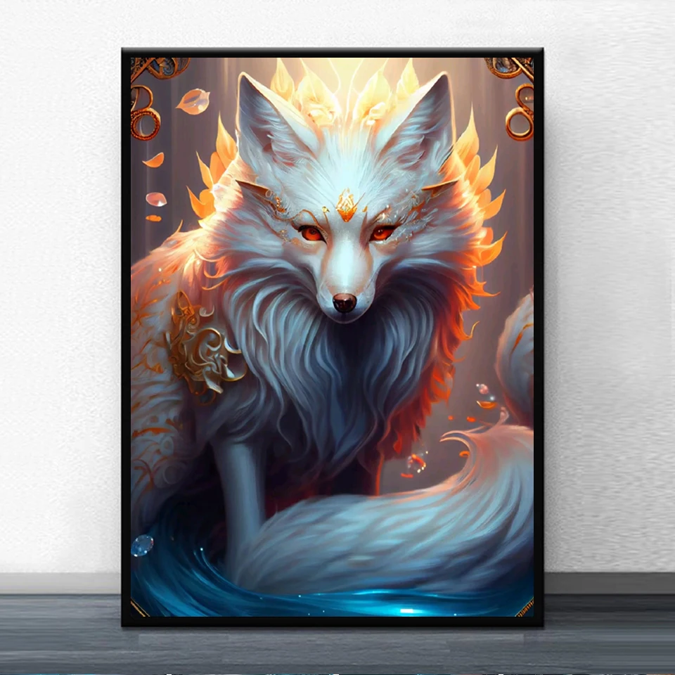 Fox 5D Diamond Painting Mosaic Cross Stitch Animals Diamond Embroidery Full  Square Rhinestone Pictures Home Decor New Arrival