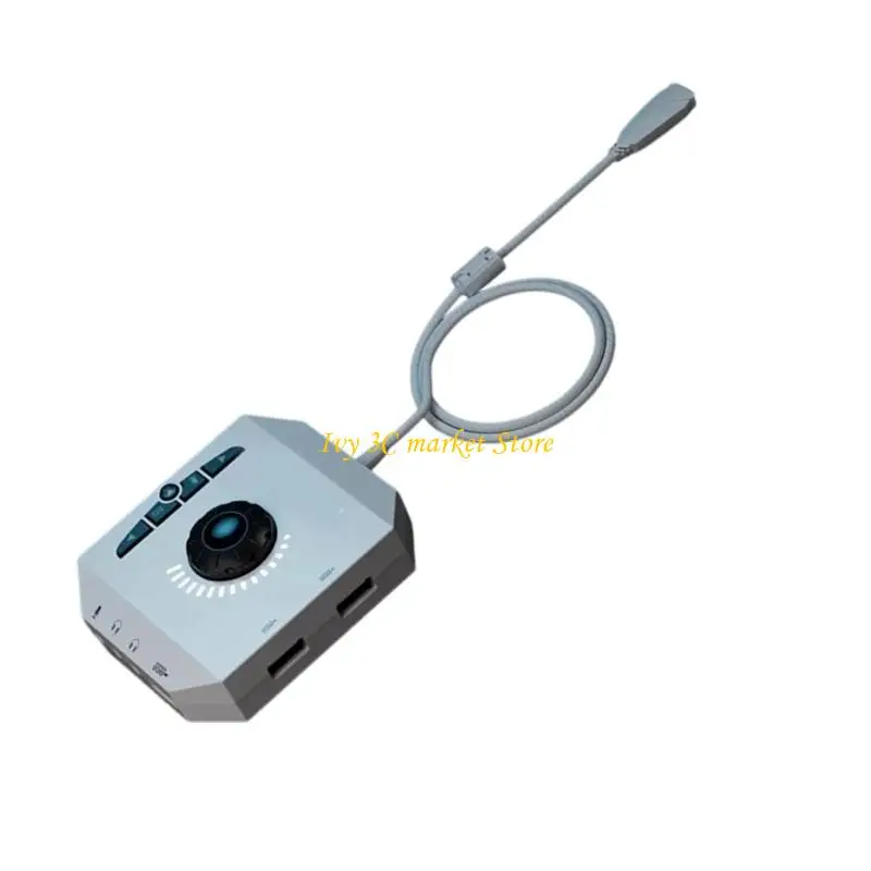 PC 노트북 헤드폰 마이크용 선명한 사운드 출력 및 3.5mm 및 USB 포트가 있는 D7YC USB 사운드 변환기