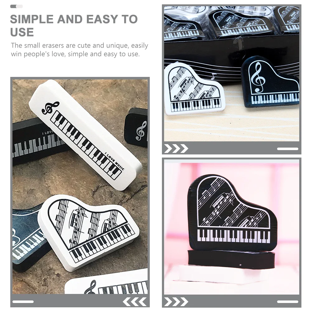 20 Pcs Piano Erasers Mini Rubber For School Supplies Classroom Rewards Cute Erasers Student Stationery Gifts Small Eraser 2
