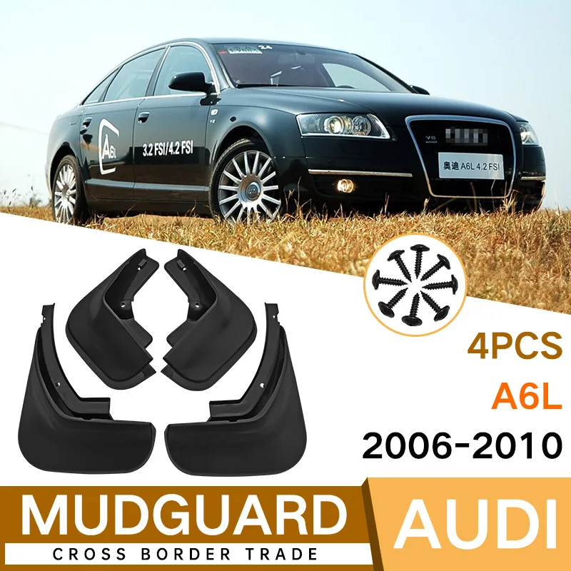 

MudFlaps FOR AUDI A6L 2006-2010 Car Splash Guards Fender Set Parts Front Rear Mud Flaps Automotive Accessories