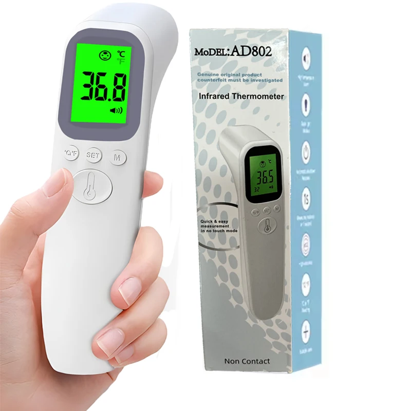 Digital Thermometer Medical Household Infrared Forehead Smart Digital Non-contact Laser Thermometer LCD Baby Adult Fever Reminder Infant Body