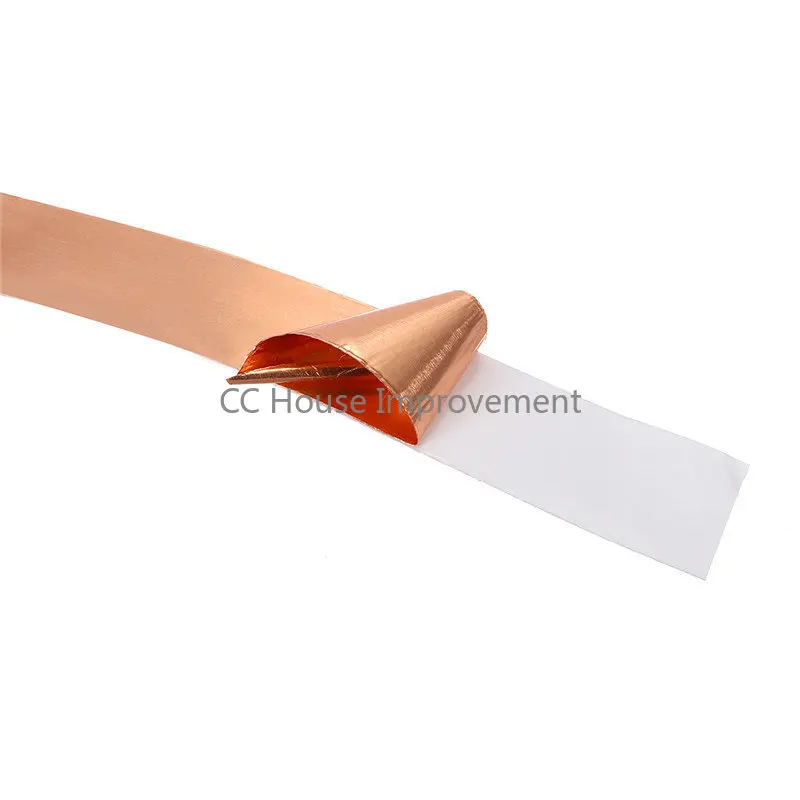 10M 25M Copper Foil Tape Single Side Conductive Shielding Tape Snail Stain Glass Home Appliance DIY copper foil tape