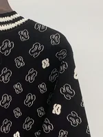 Fashionable and Simple Autumn and Winter Commuter Embroidery Knitting Cardigan Jacket 2