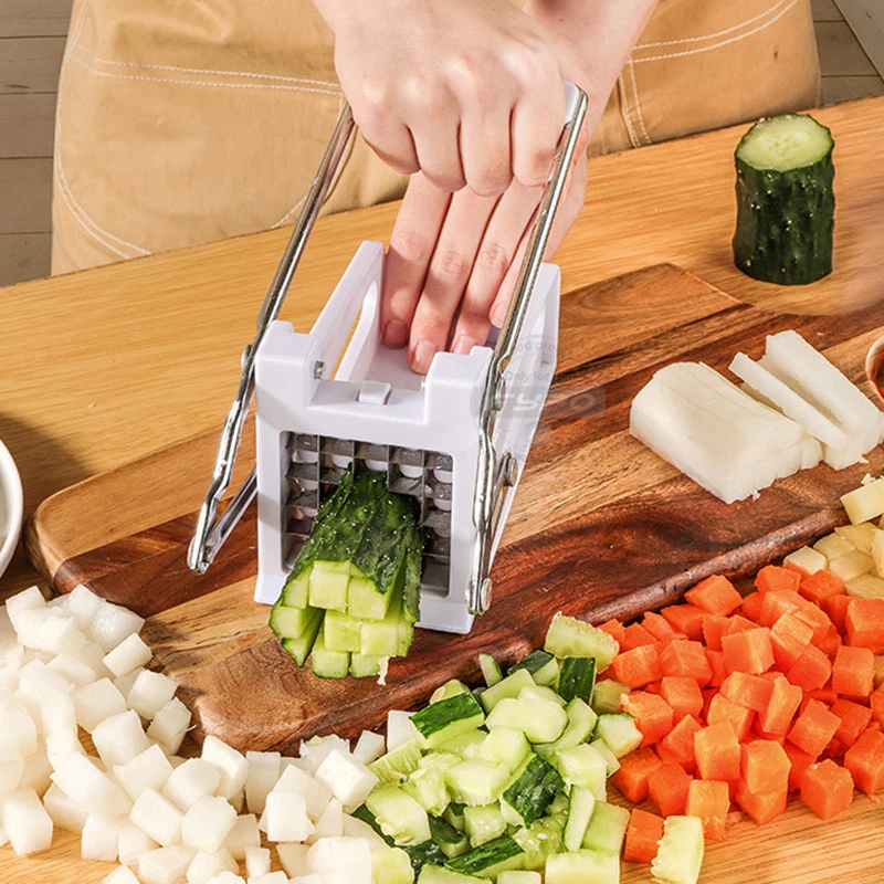 Stainless Steel Vegetable Potato Slicer Cutter Chopper Chips Making Tool  Potato Cutting Fries Tool Kitchen Accessories - China Vegetable Slicing  Machine, Vegetable Cube Cutting Machine