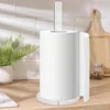 Transparent Paper Towel Holder Countertop Acrylic Tissue Stand Holder Storage Rack for Bathroom Kitchen Space Saving 5