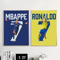 ⁦لوحات كانفاس جدارية مودرن لنجوم وأبطال كرة القدم (بوب آرت) - متوفرة بـ 4 مقاسات | Pop Art Sports Football Champions Canvas Wall Art Poster - 4 Different Sizes⁩ - الصورة ⁦4⁩