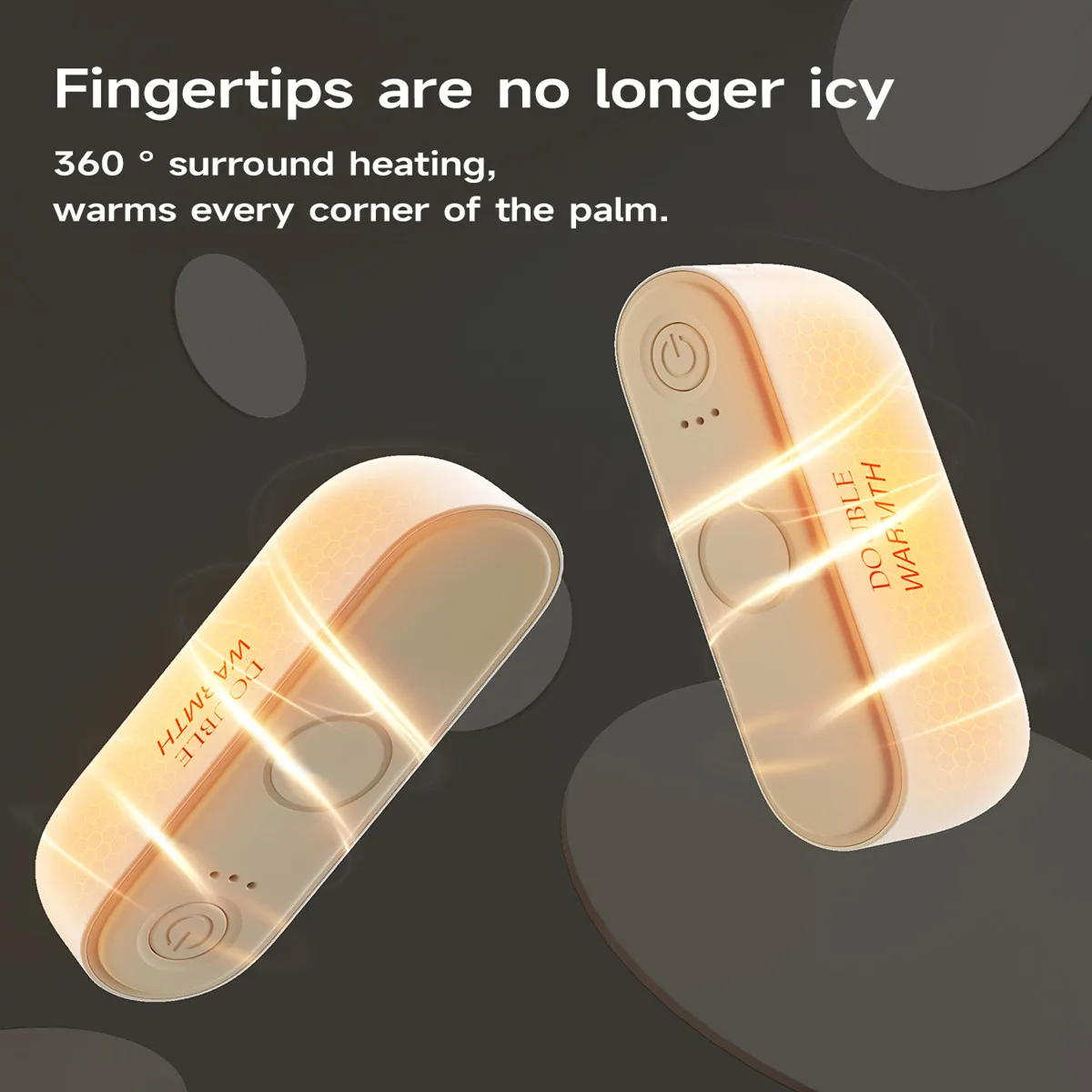 Dual-Palm Magnetic Hand Warmer with Fast Heating & Adjustable Temperature