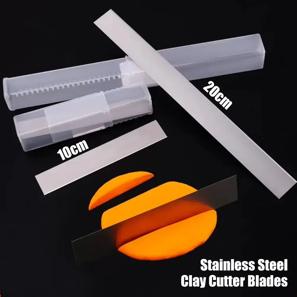 DIY Pottery Flexible Stainless Steel Clay Polymer Clay Cutter Blade Ceramic Tools Modeling Fabric Art Handmade Sculpting