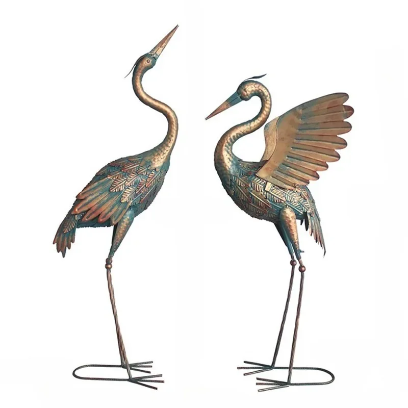 Metal Figurines Luxury Outdoor Miniatures Modern Ornaments Creative Sculptures Original and Funny Gifts Balcony Decoration 6
